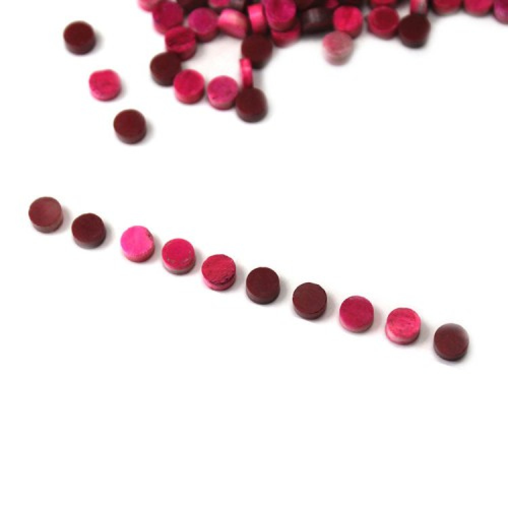 RESIN DOT INLAYS RED SET OF 10